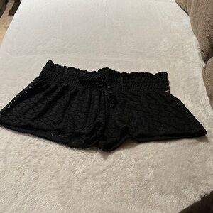 BNWOT Black Lace Coverup Shorts by Roxy .. No Size Measurements in Pics